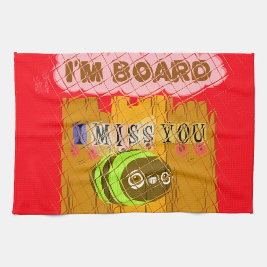 ビー予測できなアートプリント キッチンタオル (横)