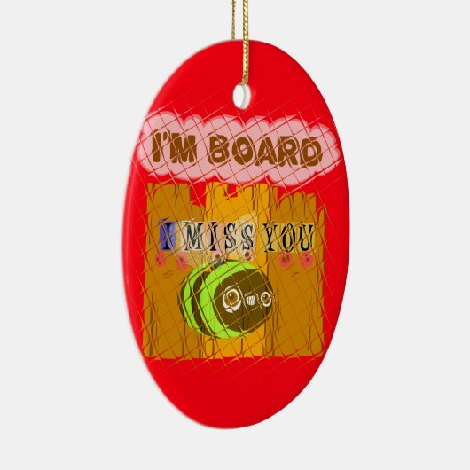 ビー予測できなアートプリント セラミックオーナメント (右)