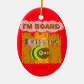 ビー予測できなアートプリント セラミックオーナメント (正面)