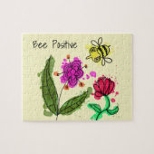 ビー前向きの花とビー ジグソーパズル (横)