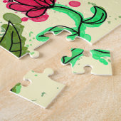 ビー前向きの花とビー ジグソーパズル (側面)