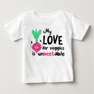 ビー前向きトパン-私の野菜愛 ベビーTシャツ