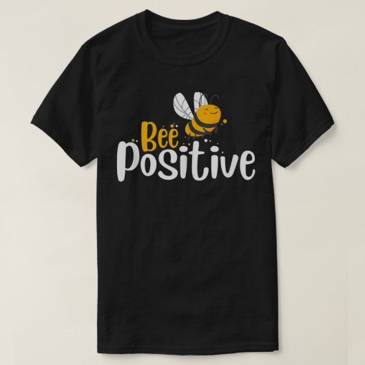 ビー前向きビーおもしろいハイブ保ズ養蜂家 Tシャツ (デザイン正面)