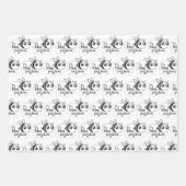 ビー前向きラッピング紙シートセット ラッピングペーパーシート (正面)