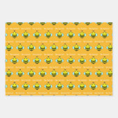 ビー前向き!! ラッピングペーパーシート (正面)