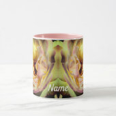 ビー及びバラパーソナライズされた花 マグカップ (中央)