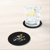 ビー女王 |女性への贈り物 |ミツバチの贈り物 ラウンドペーパーコースター (インサイチュ)