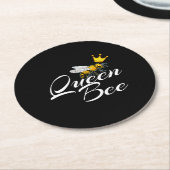 ビー女王 |女性への贈り物 |ミツバチの贈り物 ラウンドペーパーコースター (アングル)
