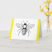ビー好き カード (黄色い花)