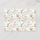 ビー山花おむつラッフルベビーシャワー エンクロージャーカード (裏面)