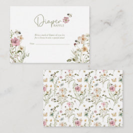 ビー山花おむつラッフルベビーシャワー エンクロージャーカード