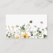 ビー山花おむつラッフル赤ちゃんシャワーカード エンクロージャーカード (裏面)