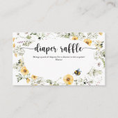 ビー山花おむつラッフル赤ちゃんシャワーカード エンクロージャーカード (正面)