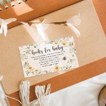 ビー山花おむつラッフル赤ちゃんシャワーカード