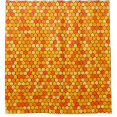 ビー幾何インスパイア浴室デコール シャワーカーテン (正面)