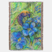 ビー忘れとミーでない花 スローブランケット (正面縦)