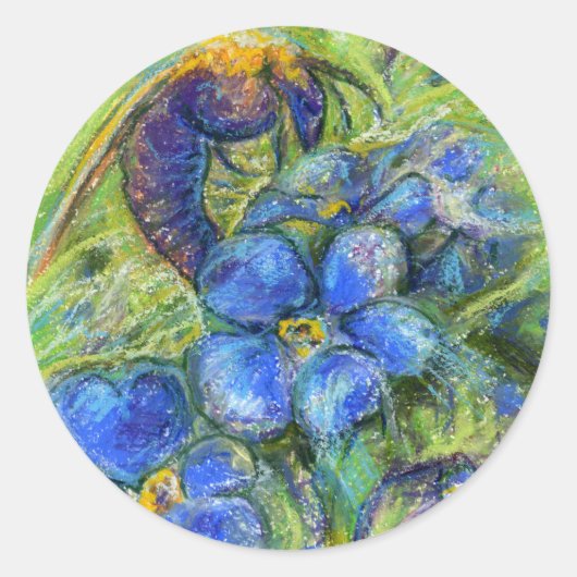 ビー忘れとミーでない花 ラウンドシール (正面)