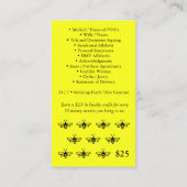 ビー忙しの携帯公証ロイヤリティカード 名刺 (裏面)