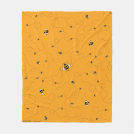 ビー忙しイエローフリースブランケットとして フリースブランケット