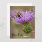 ビー忙しオンパープルアザラシ写真カスタム ポストカード (正面/裏面)