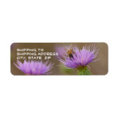 ビー忙しオンパープルアザラシ写真カスタム ラベル (正面)