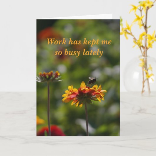 ビー忙しカード カード (黄色い花)