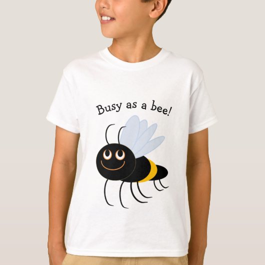 ビー忙しキッドTシャツとしてのBuzzAboutBees Tシャツ (正面)