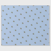 ビー忙しキュート小さなミツバチのクイーンビー ラッピングペーパー (フラット)