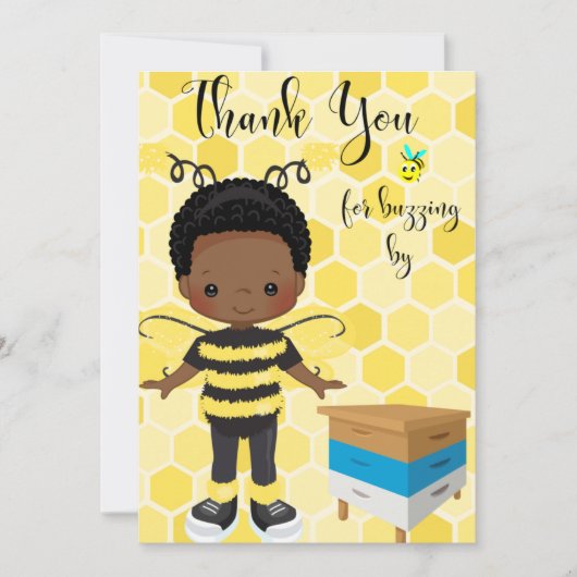 ビー忙しサンキューカード 招待状 (正面)