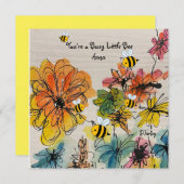 ビー忙しズノートカード サンキューカード (正面/裏面)