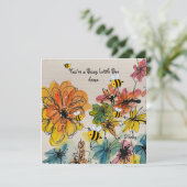 ビー忙しズノートカード サンキューカード (スタンド正面)