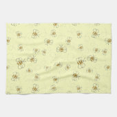 ビー忙しズ飛行経路パターン黄色 キッチンタオル (横)