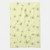 ビー忙しズ飛行経路パターン黄色 キッチンタオル (縦)