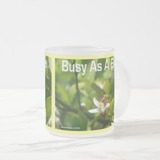 ビー忙しト – すり付きマグカップ フロストグラスマグカップ (正面右)