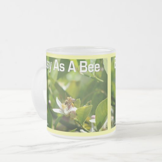 ビー忙しト – すり付きマグカップ フロストグラスマグカップ (正面左)