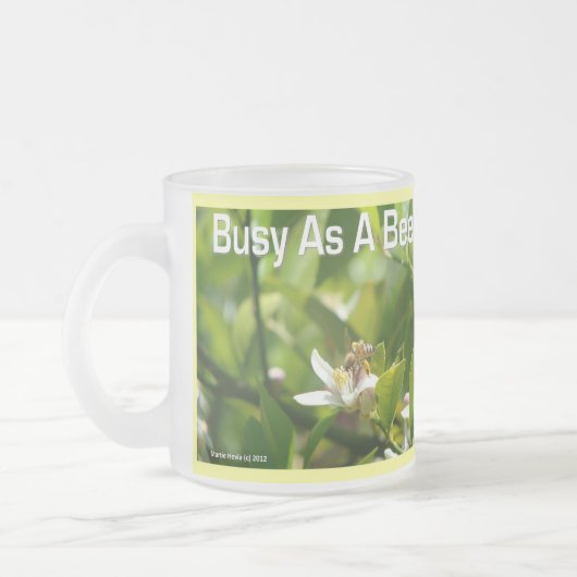 ビー忙しト – すり付きマグカップ フロストグラスマグカップ (左)