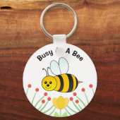 ビー忙しビーとしてパーソナライズされた キーホルダー (正面)