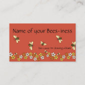 ビー忙しブライトよくはしゃぐデザイン 名刺 (正面)