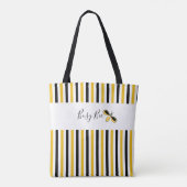 ビー忙し垂直ストライプ肩トート トートバッグ (裏面)