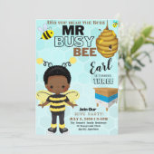 ビー忙し違う誕生日招待状カード 招待状 (スタンド正面)