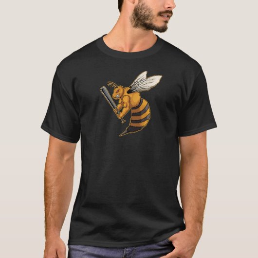 ビー怒シャツヴィンテージレトロ養蜂蜂 Tシャツ (正面)
