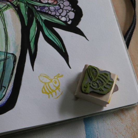 ビー愛かわいい養蜂家を愛するハチの芸術 ラバースタンプ