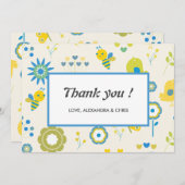 ビー感謝していビービー・シャワー サンキューカード (正面/裏面)