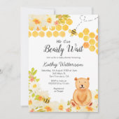 ビー我々は赤ちゃんシャワー招待状を心待ちできる 招待状 (正面)