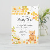 ビー我々は赤ちゃんシャワー招待状を心待ちできる 招待状 (スタンド正面)