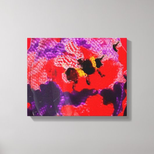 ビー抽象芸術カラフルバグアート キャンバスプリント (正面)