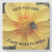 ビー救ズイエローダリアフローラ ストーンコースター (正面)