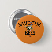 ビー救ズキュートな養蜂家のスイートビーの芸術 缶バッジ (正面&裏面)