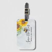 ビー救ズ-引用文，スローガンことわざひまわり花 ラゲッジタグ (正面縦)