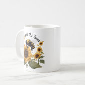 ビー救ズ(昆虫)マルハナバチ&サンフラワーズ コーヒーマグカップ (正面左)